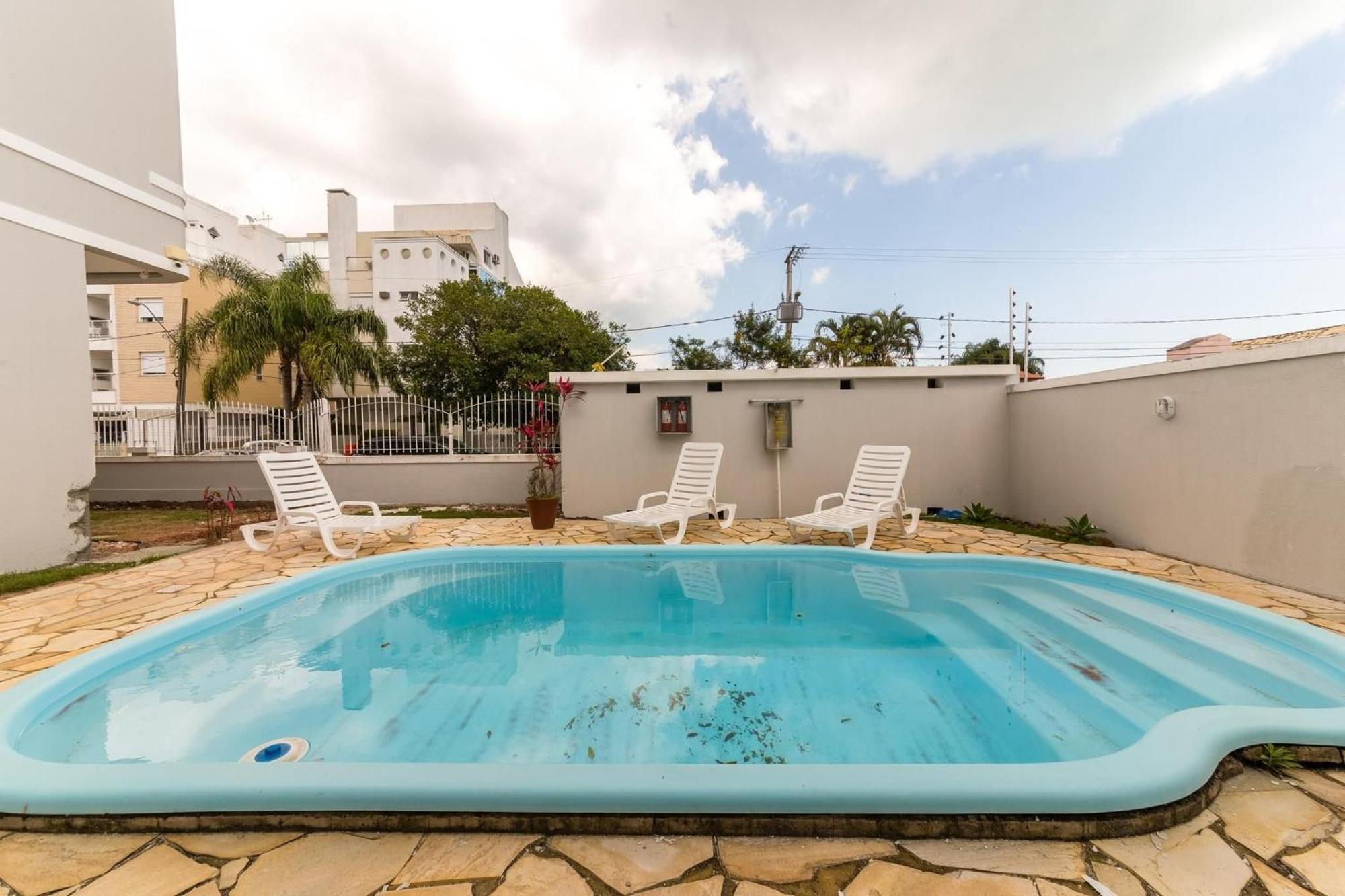 Belo Apto C/ Piscina Em Jurere 800M Do Mar Chr101 Appartement Florianópolis Buitenkant foto